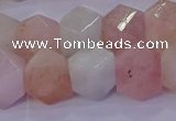 CMG226 15.5 inches 12*14mm - 14*16mm faceted nuggets morganite beads