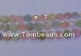 CMG255 15.5 inches 14mm faceted coin morganite beads