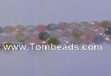 CMG271 15.5 inches 8*12mm faceted flat teardrop morganite beads