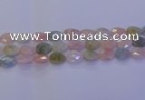 CMG272 15.5 inches 10*14mm faceted flat teardrop morganite beads