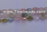 CMG275 15.5 inches 15*20mm faceted flat teardrop morganite beads