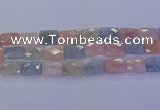 CMG281 15.5 inches 15*20mm faceted rectangle morganite beads