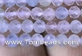 CMG325 15.5 inches 4mm faceted round morganite gemstone beads