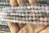 CMG341 15.5 inches 6mm round natural morganite beads