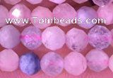 CMG396 15.5 inches 4mm faceted round morganite beads wholesale