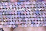 CMG415 15.5 inches 6mm faceted round morganite gemstone beads