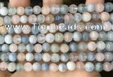 CMG420 15.5 inches 6mm round natural morganite gemstone beads