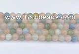 CMG432 15.5 inches 9mm round morganite beads wholesale