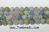 CMG444 15.5 inches 14mm round morganite gemstone beads wholesale