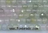 CMG470 15 inches 4mm faceted round morganite beads