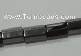 CMH108 15.5 inches 5*8mm faceted tube magnetic hematite beads