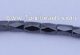 CMH12 16 inches 6*8mm faceted column magnetic hematite beads