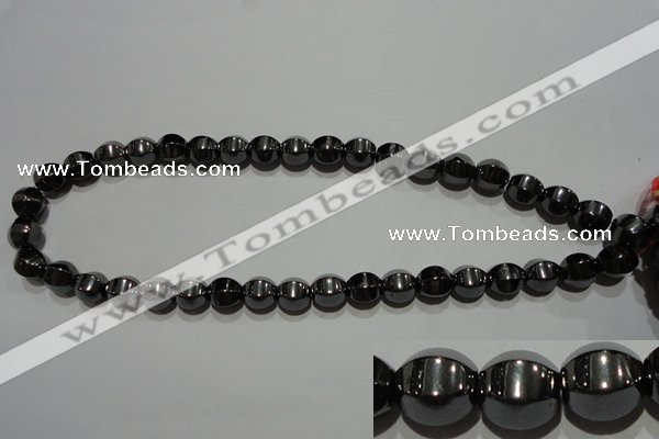 CMH130 15.5 inches 10*10mm pumpkin magnetic hematite beads