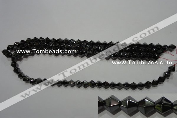 CMH136 15.5 inches 8*8mm faceted bicone magnetic hematite beads