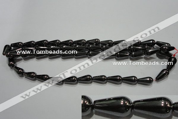 CMH140 15.5 inches 8*16mm teardrop magnetic hematite beads