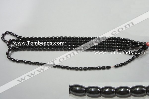 CMH145 15.5 inches 4*6mm rice magnetic hematite beads wholesale