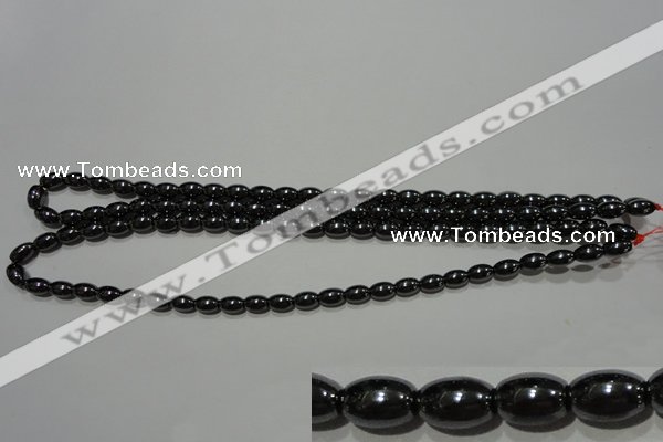 CMH146 15.5 inches 5*8mm rice magnetic hematite beads wholesale