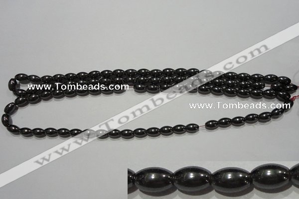 CMH147 15.5 inches 6*9mm rice magnetic hematite beads wholesale