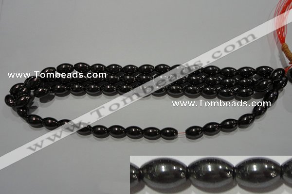 CMH149 15.5 inches 8*12mm rice magnetic hematite beads wholesale