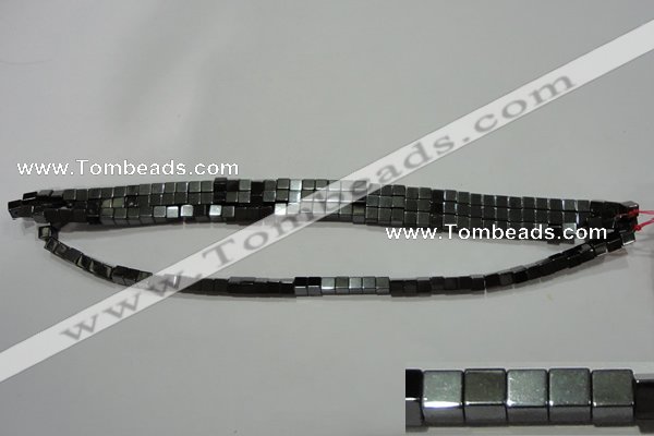 CMH159 15.5 inches 4*4mm cube magnetic hematite beads wholesale