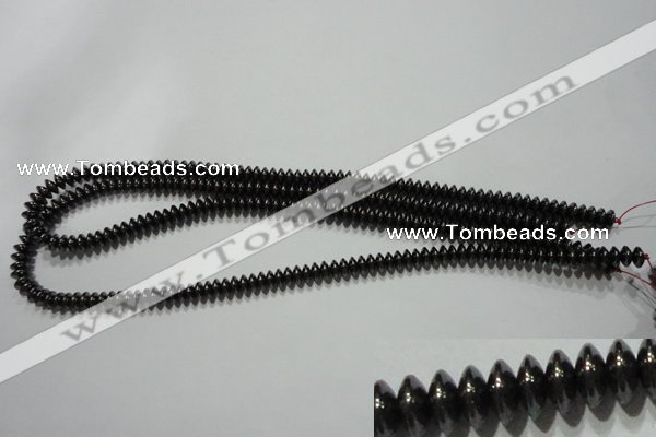 CMH166 15.5 inches 3*6mm rondelle magnetic hematite beads