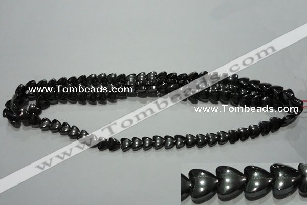 CMH172 15.5 inches 8*8mm heart magnetic hematite beads wholesale