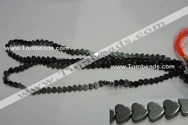 CMH174 15.5 inches 6*6mm heart magnetic hematite beads wholesale