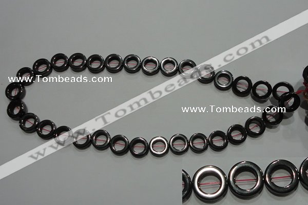 CMH179 15.5 inches 12mm donut magnetic hematite beads wholesale