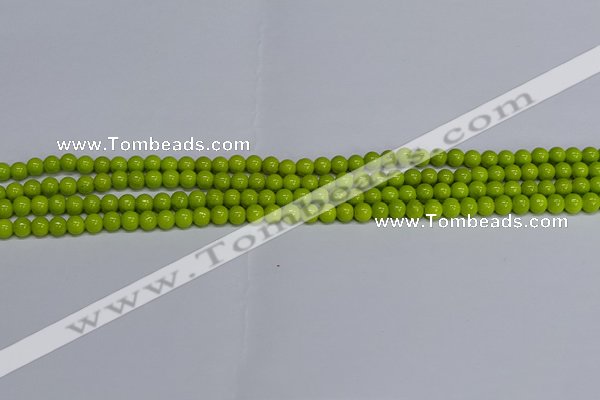 CMJ218 15.5 inches 4mm round Mashan jade beads wholesale