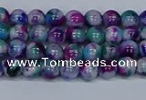 CMJ407 15.5 inches 4mm round rainbow jade beads wholesale