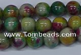 CMJ416 15.5 inches 8mm round rainbow jade beads wholesale