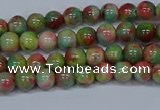 CMJ421 15.5 inches 4mm round rainbow jade beads wholesale