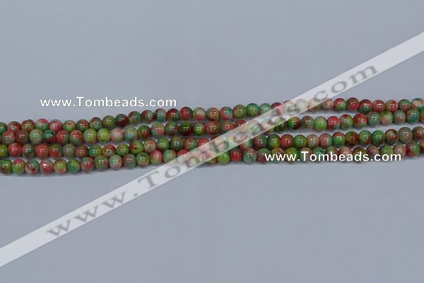 CMJ421 15.5 inches 4mm round rainbow jade beads wholesale
