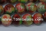 CMJ425 15.5 inches 12mm round rainbow jade beads wholesale