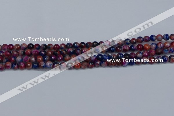 CMJ429 15.5 inches 6mm round rainbow jade beads wholesale