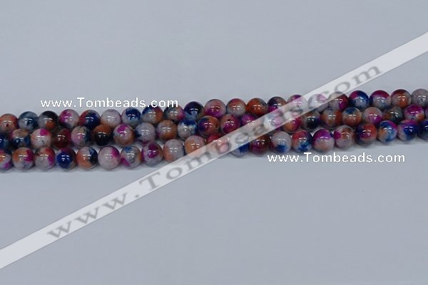 CMJ430 15.5 inches 8mm round rainbow jade beads wholesale