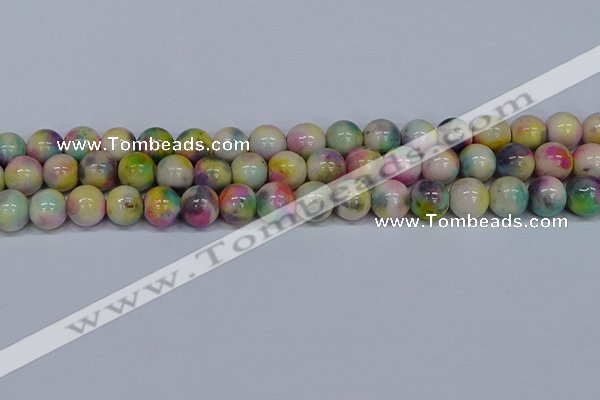 CMJ439 15.5 inches 12mm round rainbow jade beads wholesale