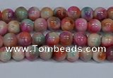 CMJ442 15.5 inches 4mm round rainbow jade beads wholesale