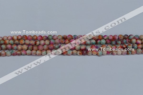 CMJ443 15.5 inches 6mm round rainbow jade beads wholesale