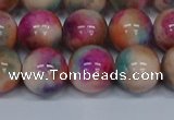 CMJ446 15.5 inches 12mm round rainbow jade beads wholesale