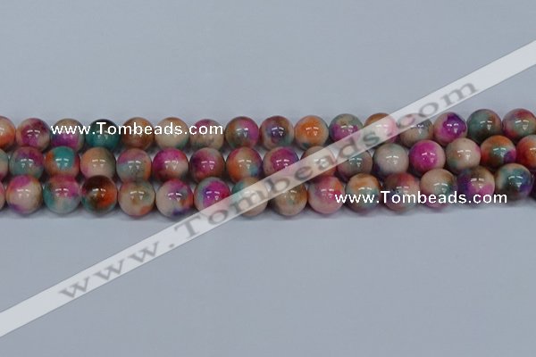 CMJ446 15.5 inches 12mm round rainbow jade beads wholesale