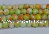 CMJ449 15.5 inches 4mm round rainbow jade beads wholesale