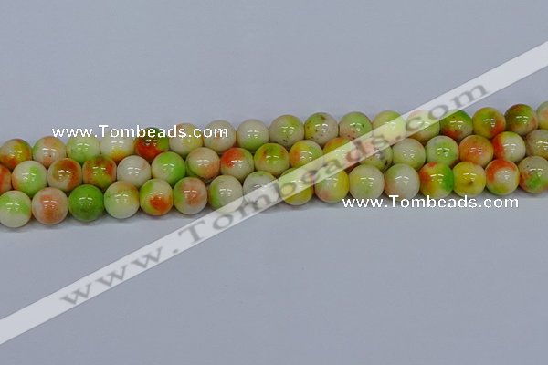 CMJ453 15.5 inches 12mm round rainbow jade beads wholesale