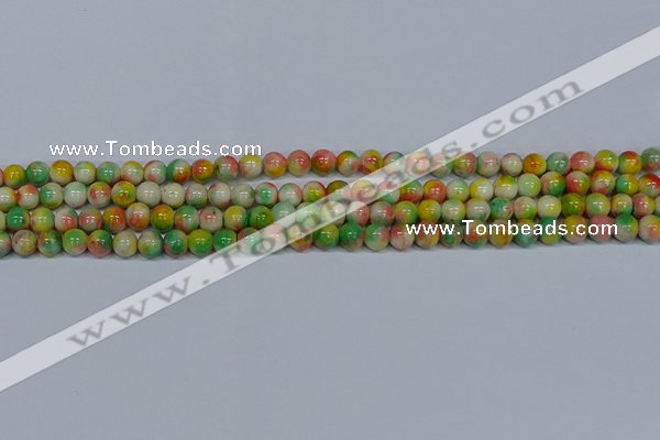 CMJ457 15.5 inches 6mm round rainbow jade beads wholesale