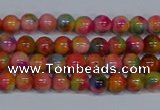 CMJ470 15.5 inches 4mm round rainbow jade beads wholesale