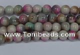 CMJ491 15.5 inches 4mm round rainbow jade beads wholesale