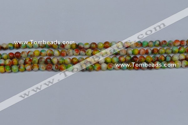 CMJ499 15.5 inches 6mm round rainbow jade beads wholesale