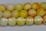 CMJ507 15.5 inches 8mm round rainbow jade beads wholesale