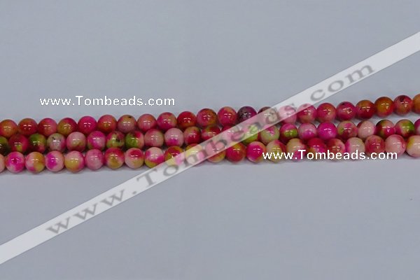 CMJ514 15.5 inches 8mm round rainbow jade beads wholesale