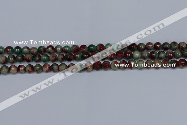 CMJ569 15.5 inches 6mm round rainbow jade beads wholesale